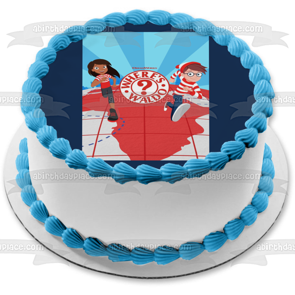 DreamWorks Where s Waldo Animated TV Series Waldo Wenda Edible Cake Topper Image ABPID53320 on Sale