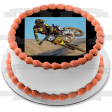 Dirt Bike Yahama Motocross Rider Edible Cake Topper Image ABPID49565 on Sale