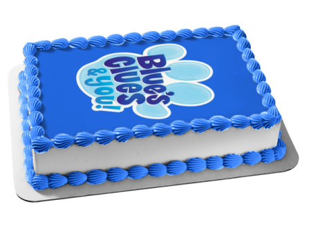 Blue s Clues & You! Blue s Pawprint Edible Cake Topper Image ABPID52502 Online