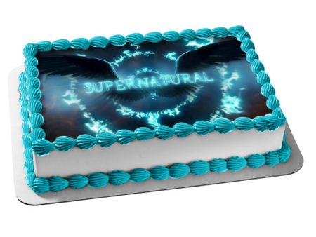 Supernatural Season 15 Logo TV Show Edible Cake Topper Image ABPID53270 Hot on Sale