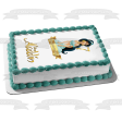 Disney Aladdin Princess Jasmine Customizable Happy Birthday Banner Edible Cake Topper Image ABPID53457 For Sale