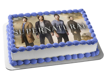 Supernatural Sam Dean Castiel Crowley TV Show Edible Cake Topper Image ABPID53269 For Cheap