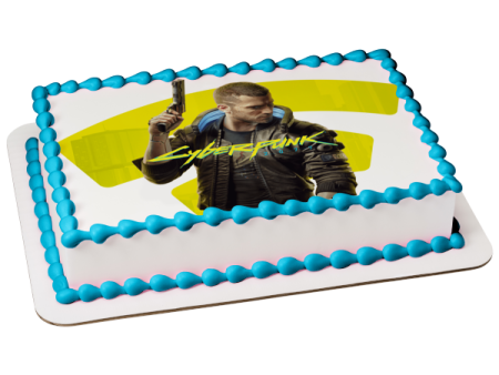 Cyberpunk 2077 Johnny Silverhand Edible Cake Topper Image ABPID53412 Online Hot Sale