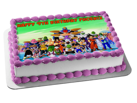 Dragon Ball Z Goku and Piccolo Edible Cake Topper Image ABPID04576 Hot on Sale