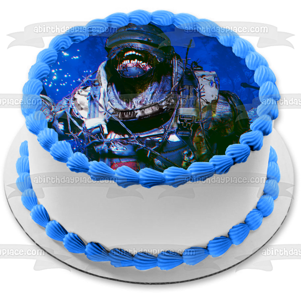 Call of Duty Black Ops Cold War Zombies Armored Zombie Edible Cake Topper Image ABPID53364 Fashion