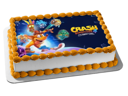 Crash Bandicoot 4: It s About Time Video Game Cover Coco Bandicoot Edible Cake Topper Image ABPID53263 Cheap