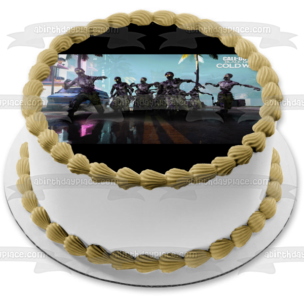 Call of Duty Black Ops Cold War Zombies Shooter Video Game Edible Cake Topper Image ABPID53375 Discount