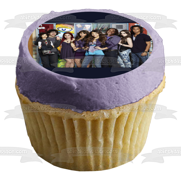 Nickelodeon Victorious TV Show Jade Cat Tori Beck Robbie Andre Edible Cake Topper Image ABPID53267 Supply