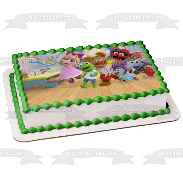 Disney Muppet Babies Cartoon Animated TV Show Miss Piggy Kermit Animal Gonzo Fozzie Summer Edible Cake Topper Image ABPID53323 Online now