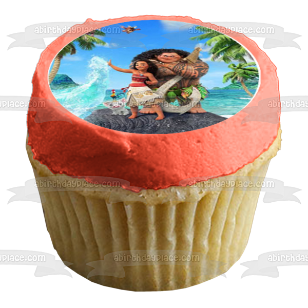 Moana Disney  Hei Hei Pua Maui  12 Count Cupcake Toppers Edible Cupcake Topper Images ABPID53490 Online