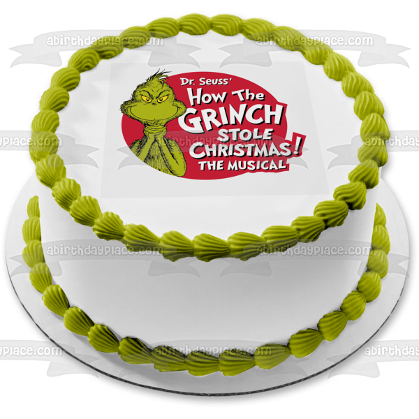 Dr. Seuss  How the Grinch Stole Christmas! The Musical Edible Cake Topper Image ABPID53276 Supply