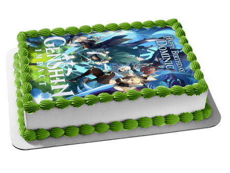 Genshin Impact Video Game Cover Bennet Venti Edible Cake Topper Image ABPID53330 Discount