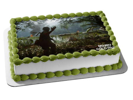 Call of Duty Black Ops Cold War Jungle Soldier Edible Cake Topper Image ABPID53265 Online