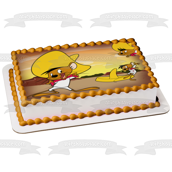 Speedy Gonzales Cartoon Character Animated TV Show Warner Brothers Looney Tunes Edible Cake Topper Image ABPID53451 For Sale