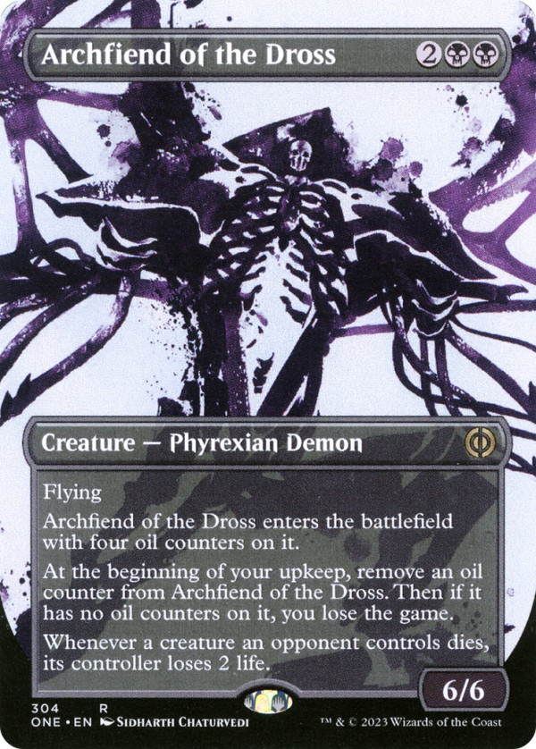 Archfiend of the Dross (Borderless Ichor) [Phyrexia: All Will Be One] Online now