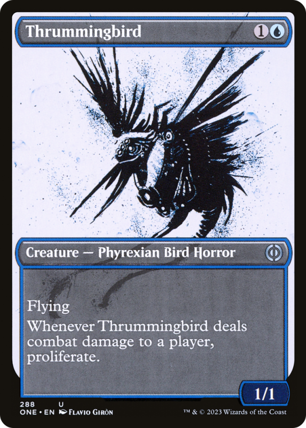 Thrummingbird (Showcase Ichor) [Phyrexia: All Will Be One] on Sale