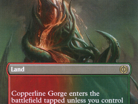 Copperline Gorge (Borderless Alternate Art) [Phyrexia: All Will Be One] Cheap