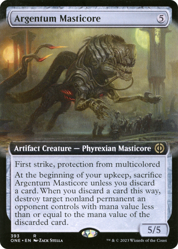 Argentum Masticore (Extended Art) [Phyrexia: All Will Be One] Sale