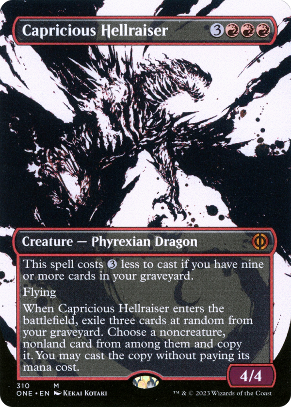 Capricious Hellraiser (Borderless Ichor) [Phyrexia: All Will Be One] Discount