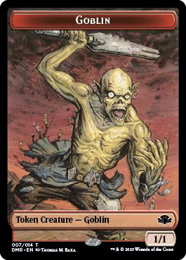 Goblin    Construct Double-Sided Token [Dominaria Remastered Tokens] Cheap