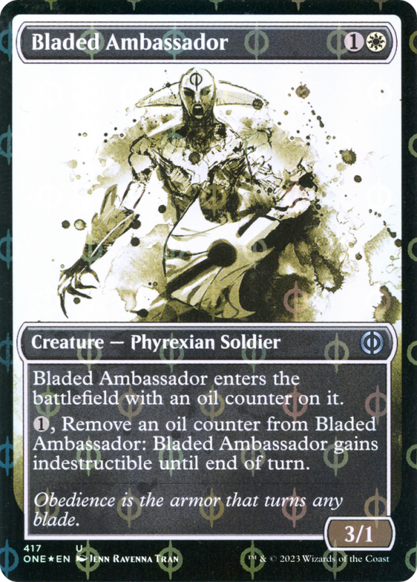 Bladed Ambassador (Showcase Ichor Step-and-Compleat Foil) [Phyrexia: All Will Be One] Cheap