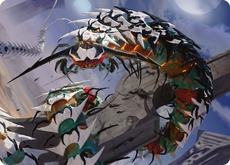 Atraxa s Skitterfang Art Card [Phyrexia: All Will Be One Art Series] on Sale