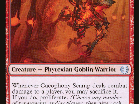 Cacophony Scamp [Phyrexia: All Will Be One] Online Sale