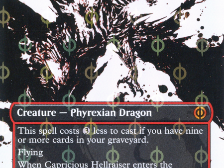 Capricious Hellraiser (Borderless Ichor Step-and-Compleat Foil) [Phyrexia: All Will Be One] Cheap