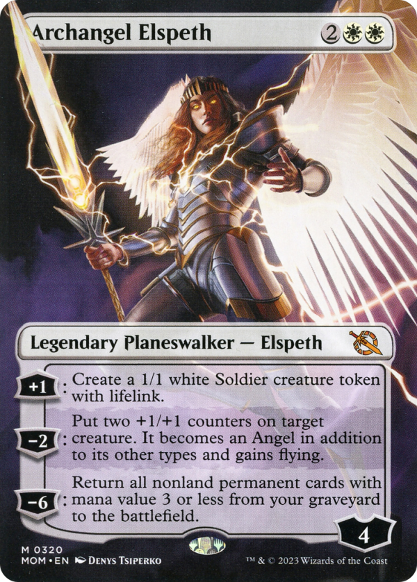 Archangel Elspeth (Borderless Alternate Art) [March of the Machine] Cheap