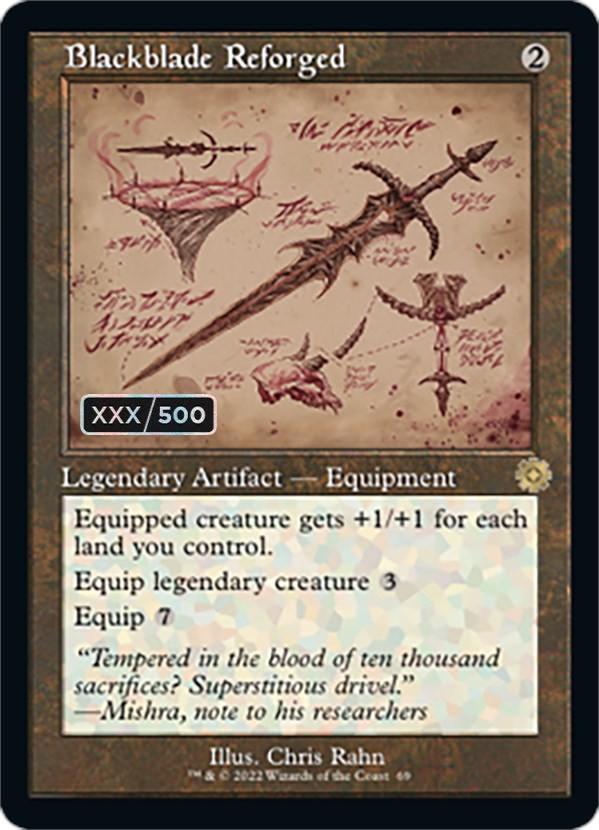 Blackblade Reforged (Retro Schematic) (Serial Numbered) [The Brothers  War Retro Artifacts] Supply