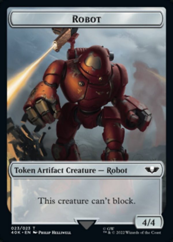 Astartes Warrior    Robot Double-sided Token (Surge Foil) [Universes Beyond: Warhammer 40,000 Tokens] Supply